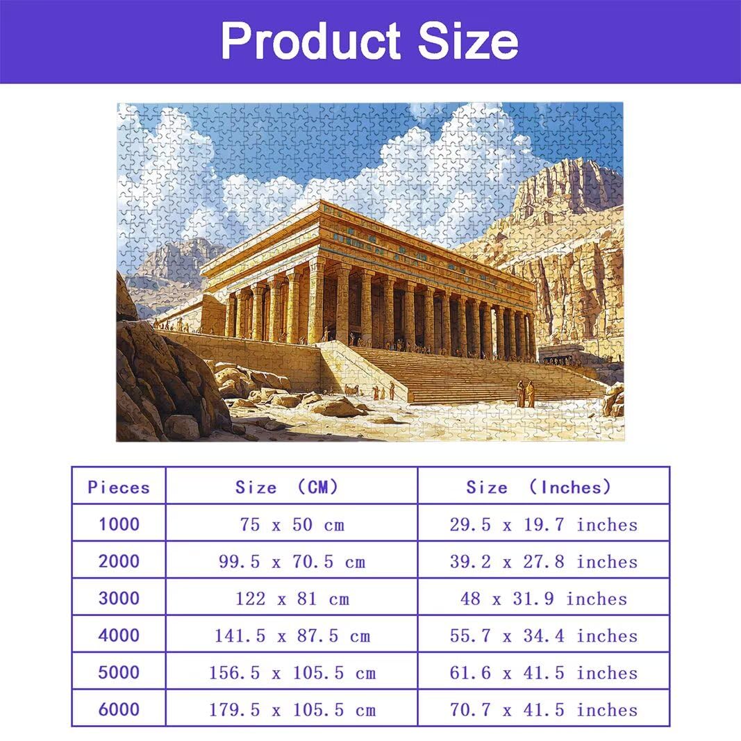 Puzzle 5000 Pezzi Arte per Adulti e Ragazzi, Puzzle Egitto in Legno per Adulti, Puzzles 5000 Pezzi Anime Impegnativo per Tutta la Famiglia, Puzzles con Scatola per Decorazioni Casa, Idee Regalo, -6655