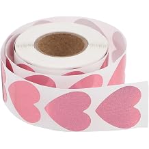 Adorainbow 500pcs Body Tanning Heart Stickers, Sun Tan Labels, Waterproof PVC Sticker Roll for Back and Arms, Easy to Apply, Purple, for Valentine's Day Parties and Mall Mole Cover up Patches