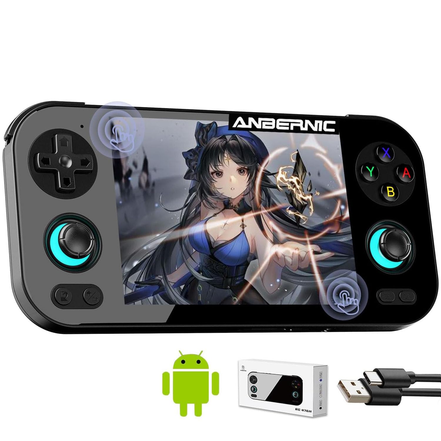 新品 Anbernic RG476H ブラック Android13 Amazon | ANBERNIC RG476H Android13システム 4.7インチタッチ