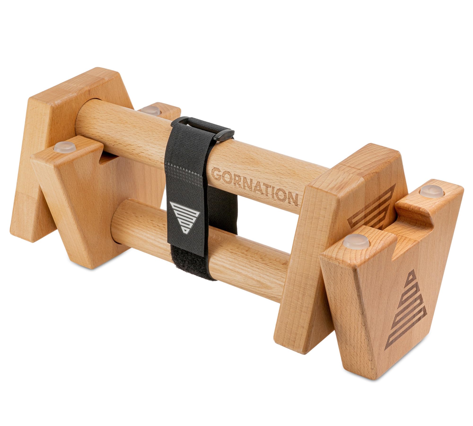GORNATION Parallettes en Bois, Barres Parallèles por Musculation, Calisthenics, Street Workout & Fitness Training, Push Up Bars, Poignées de Pompe, Antidérapantes, incl. Grip Tape 2.0 10m