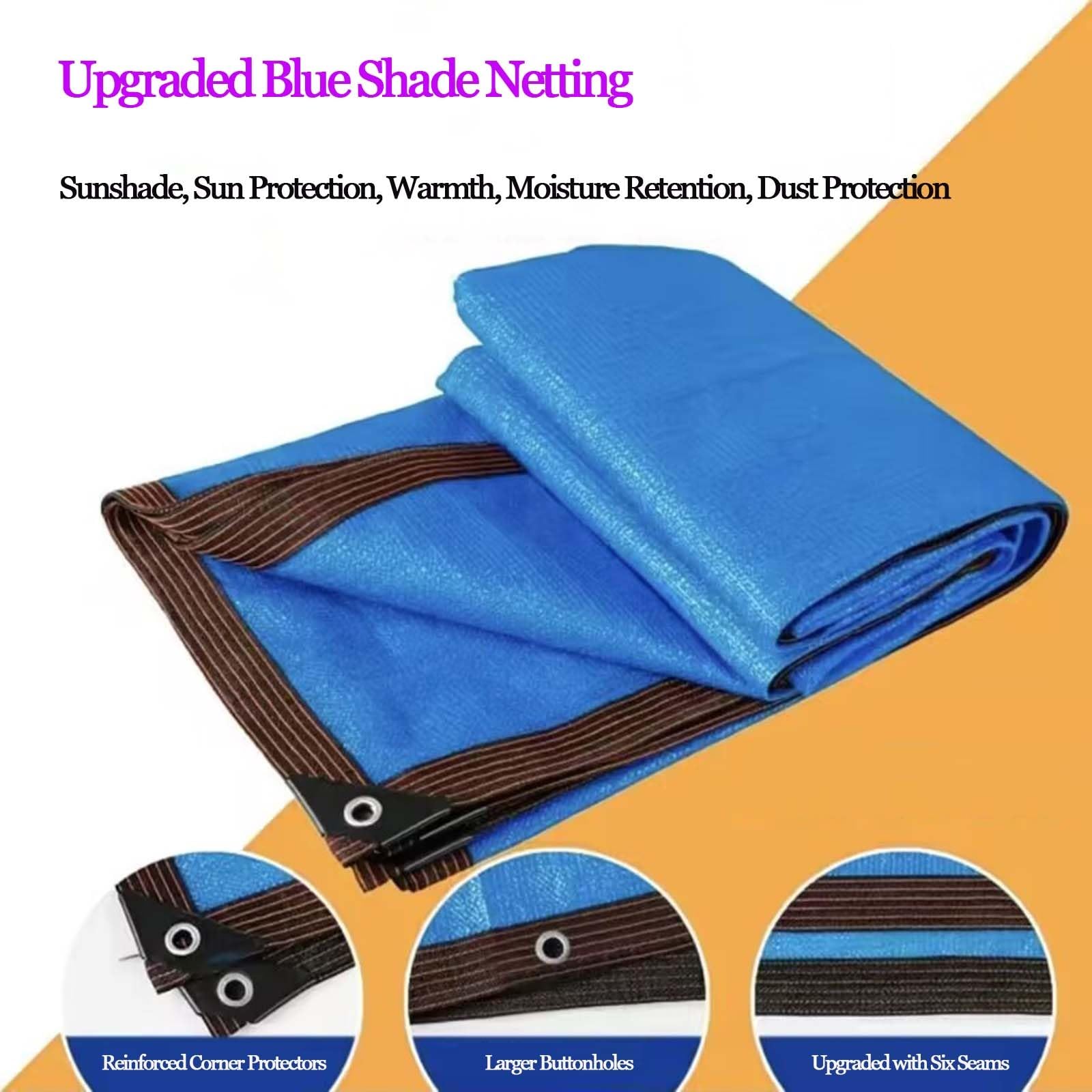 Tela azul Sune con 80 % de protección UV, malla resistente al desgarro para patios traseros de Dec Peras, perreras y campamentos (4 x 4 m)