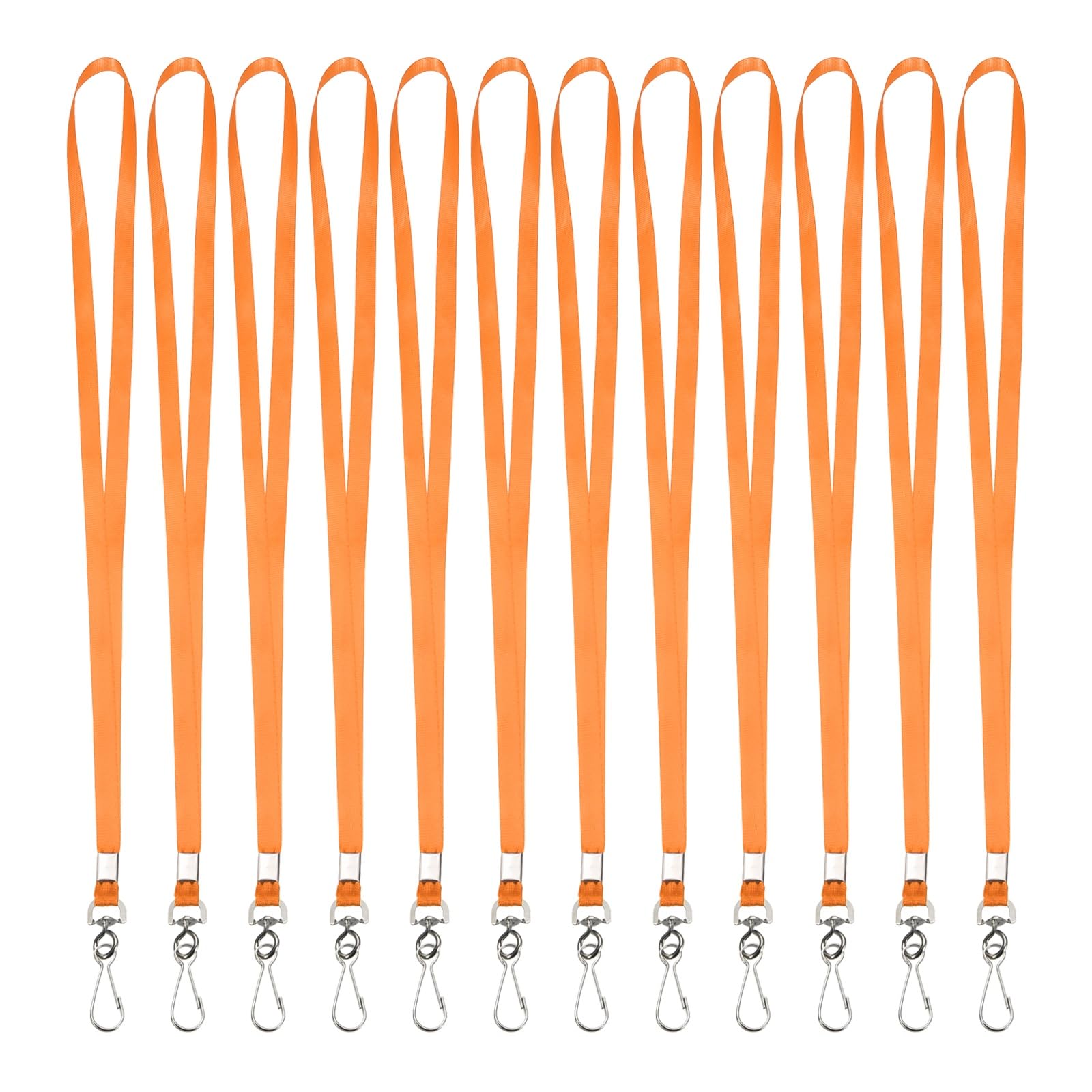 PATIKIL 25Pcs Lanyards Bulk, 47cm Badge Lanyard Neck Nylon with Clasp for ID Badge Keys Worker Name Tag Wallet Cruise Phone Events Office, Orange