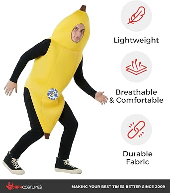 Morph, Banana Costume Men, Banana Costume Adult, Halloween Costumes for Men