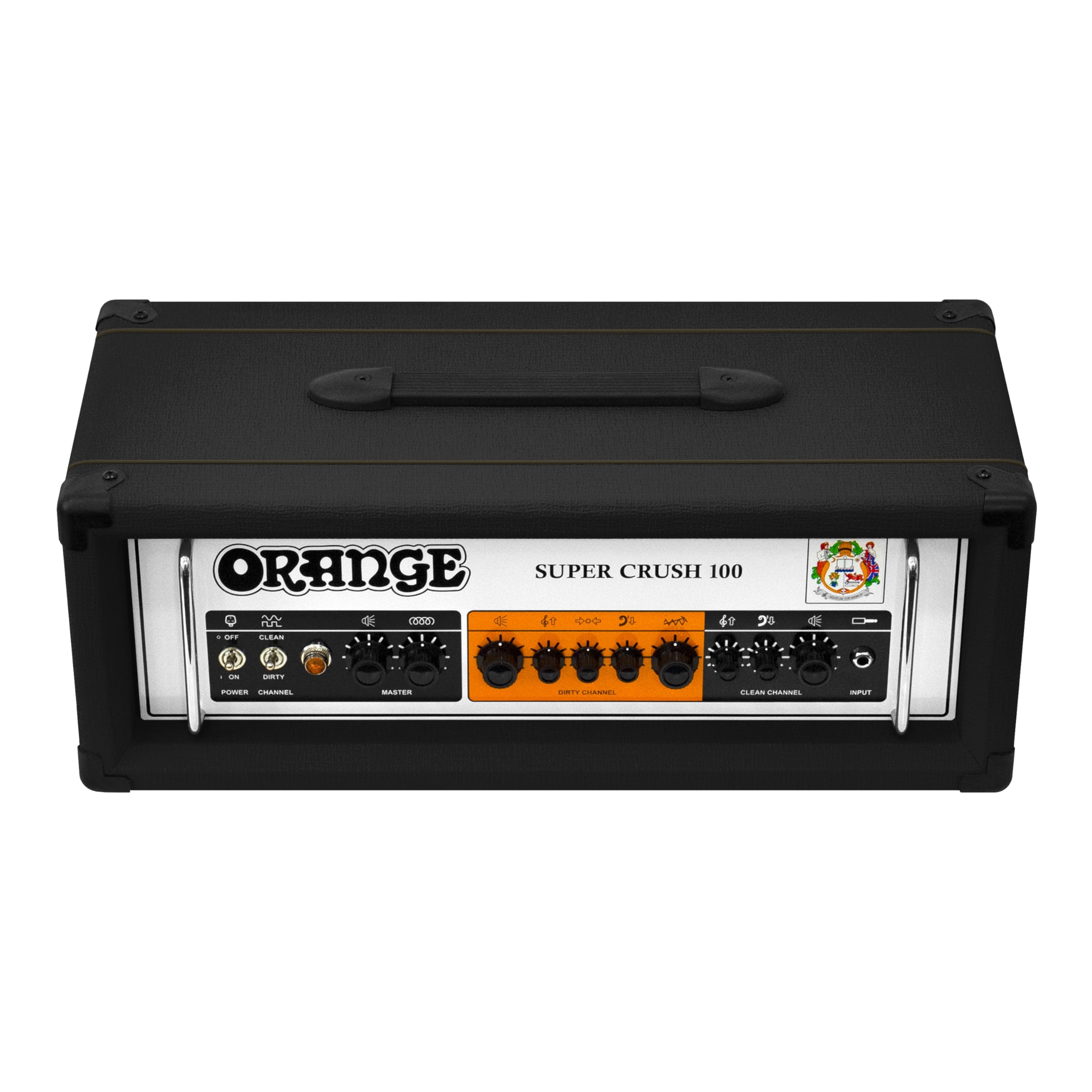 Gitaarversterker Top Orange Crush Super Crush 100-100 Watt Zwart (SUPERCR100HBB)