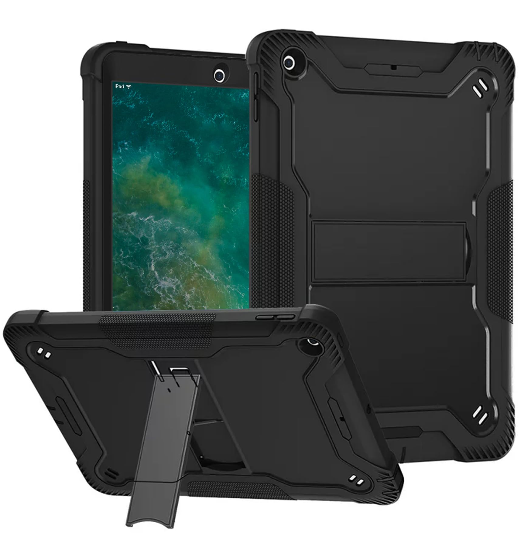 TGK Slim Heavy Duty Shockproof Protection Kickstand Hybrid Case Cover for iPad 9.7 inch 2018/2017 5th 6th Generation Model A1822 A1823 A1893 A1954, Black (B0CJRH91H5) Amazon Price History, Amazon Price Tracker