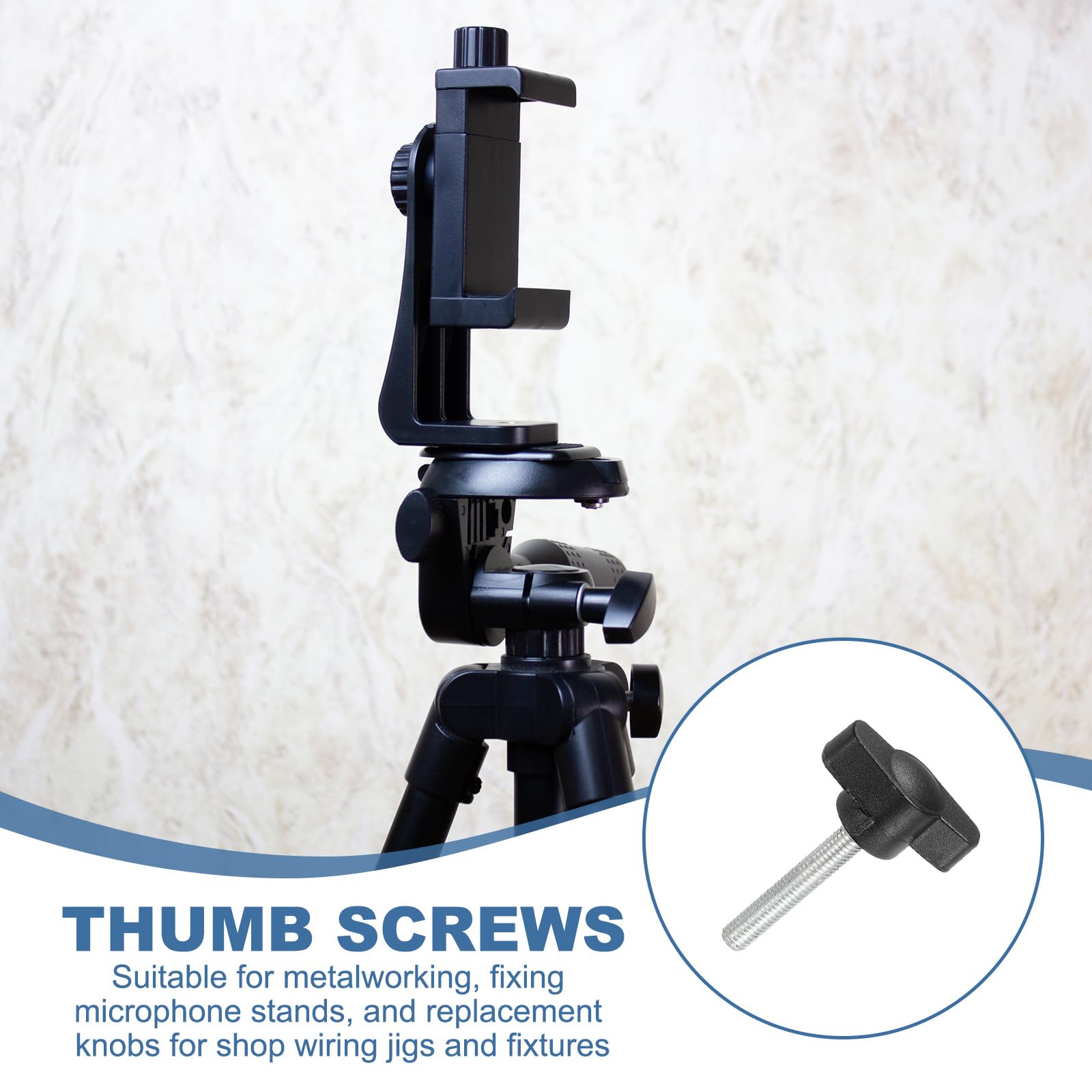 YELARXI Z- Shaped Thumb Screws 304 Stainless Steel Tee Wing Knobs Screws Clamping t Head - Image 4