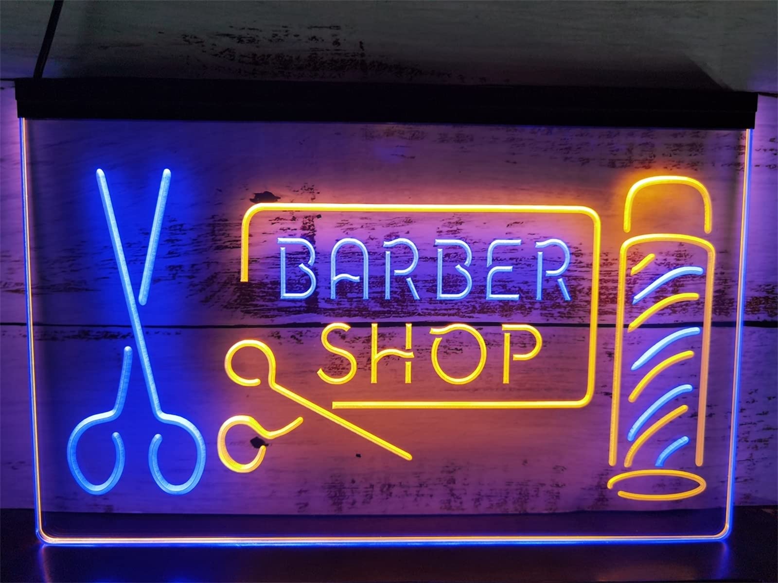 Amazon.co.jp: バーバーショップヘアサロンネオンサインバーバー