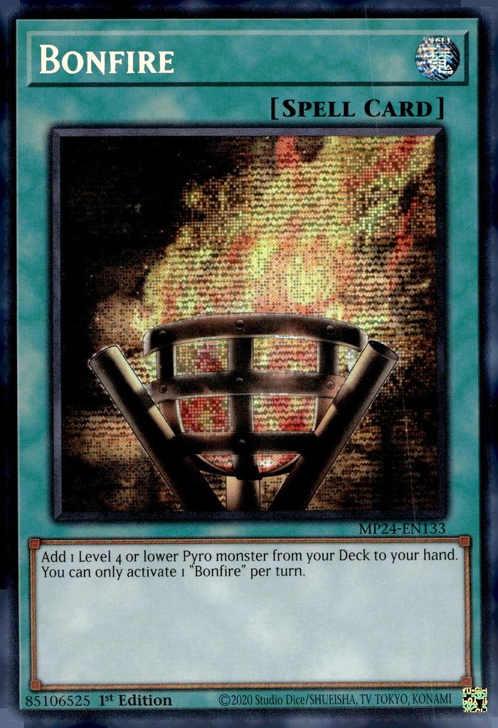 prismatic secret rare cards Bonfire - MP24-EN133 - You can only use each of the following effects of Diabellstar the Black Witch once per turn Yu-Gi-Oh! Card - Dark Magician