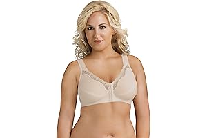 5100531 Women's FULLY Wireless Cotton Back & Posture Support Bra with Front Closure & Lace