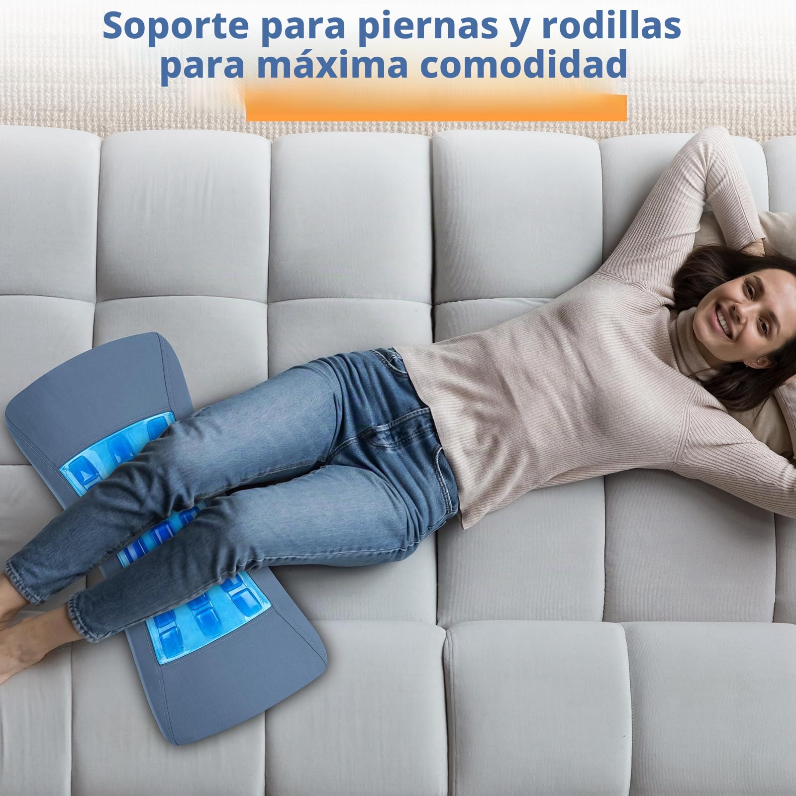 Hydomi Almohada de apoyo lumbar para cama, almohada de espuma viscoelástica de gel refrescante para dolor lumbar, cojín ergonómico de apoyo lumbar para dormir, almohada de apoyo para la espalda para s