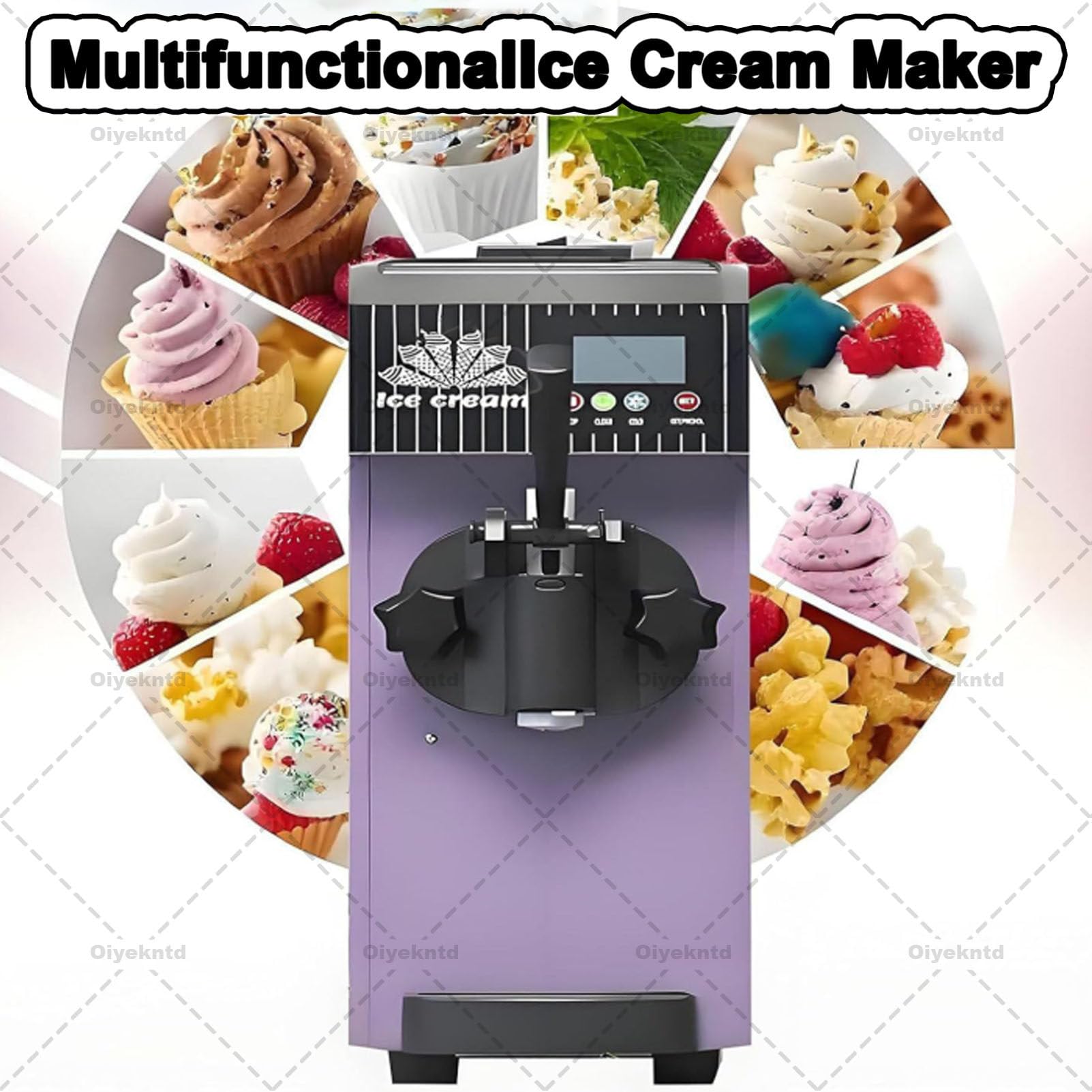 Máquina comercial de helado suave, de un solo sabor, panel LCD, para encimeras, para restaurantes, aperitivos, bares y tiendas