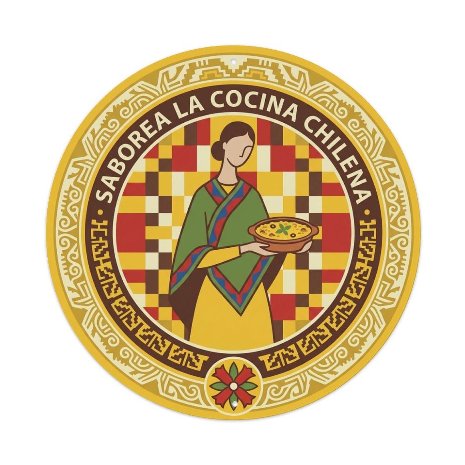 Culinary Travel Chilean Cuisine Pastel De Choclo Metal Tin Sign