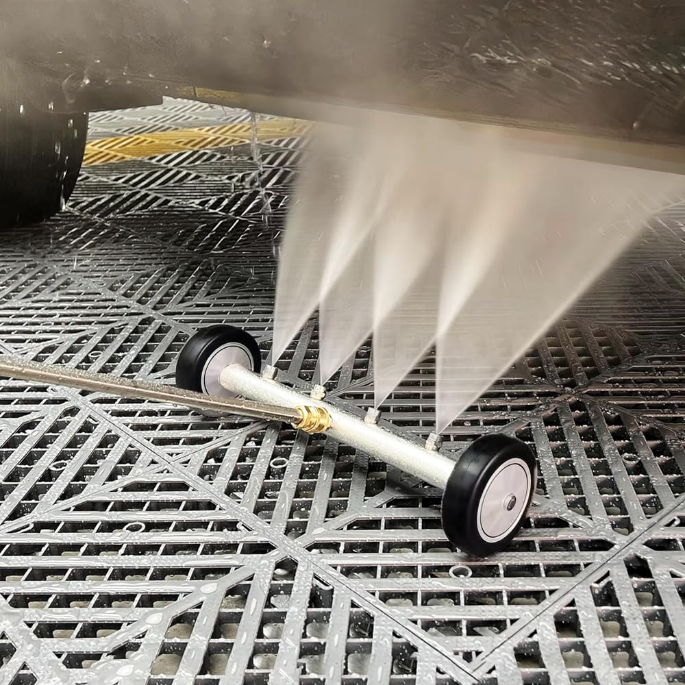 Lavaggio sottoscocca auto per idropulitrici ad alta pressione pulitrice per auto ad alta pressione con 3 tubi di prolunga e attacco rapido da 1/4", lavaggio sottoscocca auto, 4000 PSI per giardino