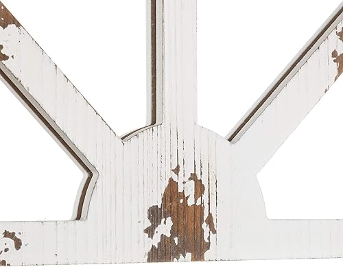 Miniatura 4 de Patton Wall Decor - Espejo de pared con arco blanco envejecido de 24 x 40 pulgadas