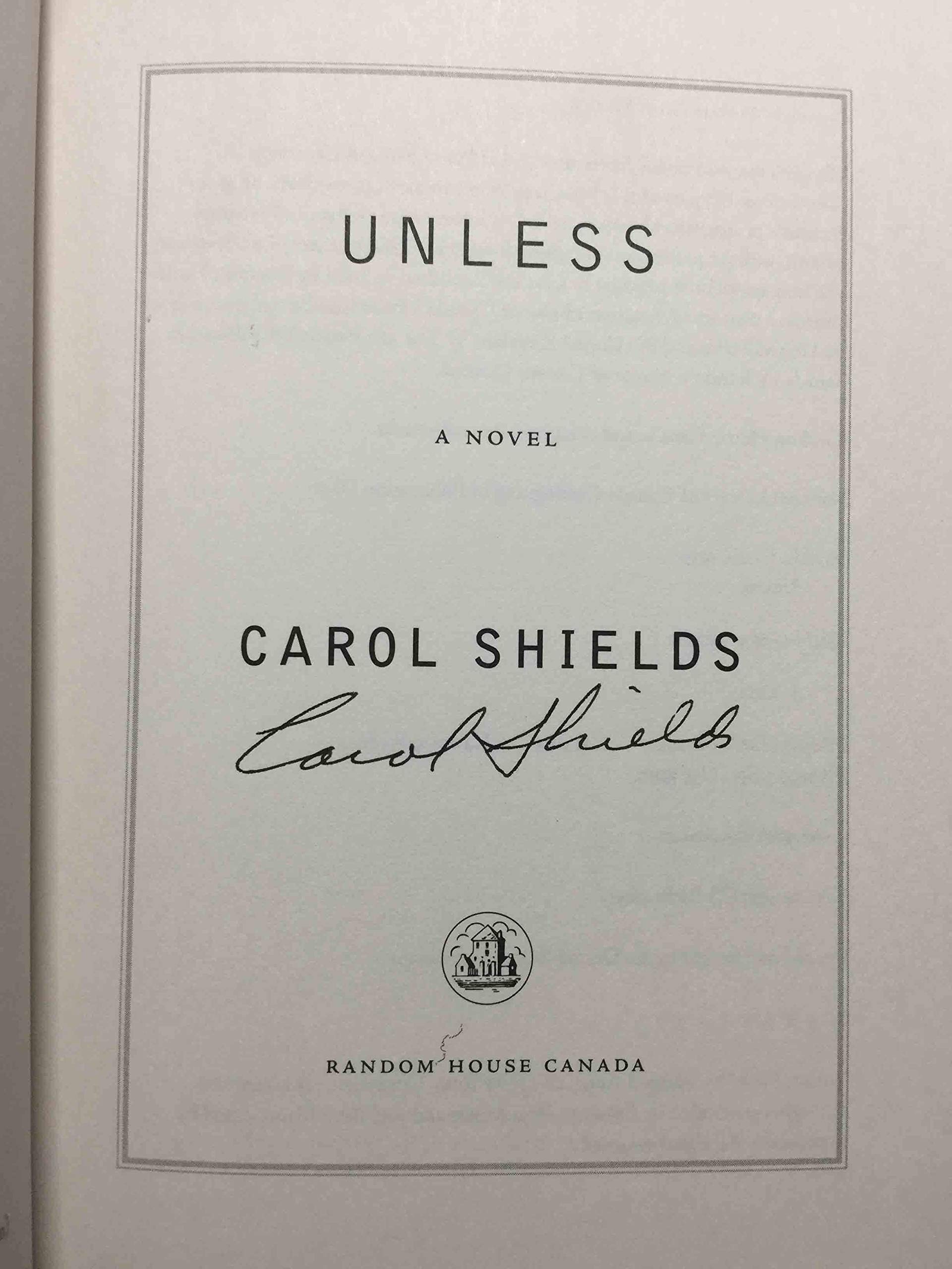 Unless [Hardcover] Shields, Carol - PT01