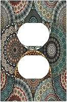 Vista 46 de Placa de pared de tortugas marinas, hierba oceánica, medusas, peces y algas marinas, placa de pared de doble palanca, cubierta de interruptor de luz