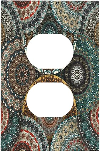 Miniatura 46 de Placa de pared de tortugas marinas, hierba oceánica, medusas, peces y algas marinas, placa de pared de doble palanca, cubierta de interruptor de luz