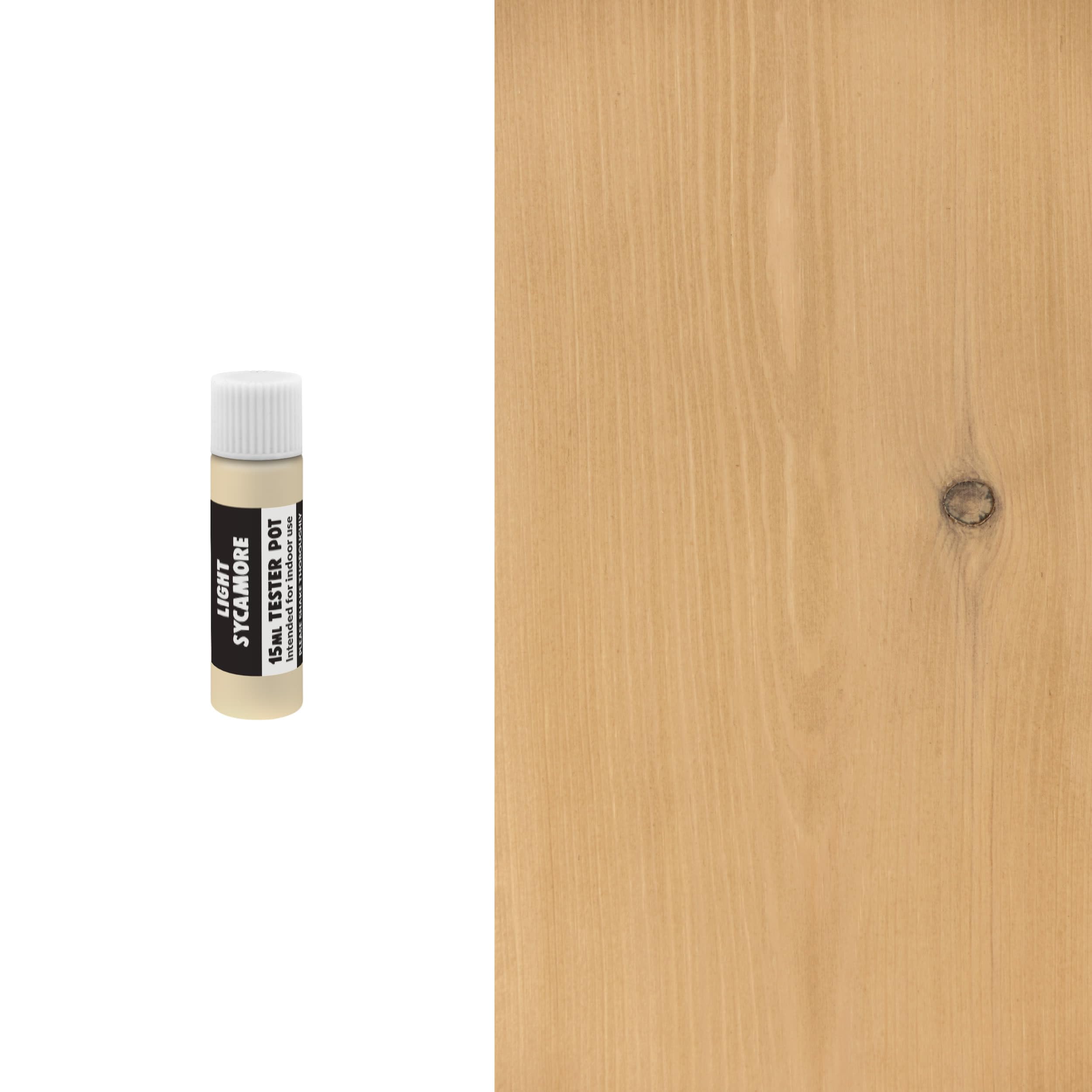 Littlefair's Wood Stain Water-Based - (Light Sycamore) – Non-Toxic, Eco-Friendly & Quick Drying - Easy-to-Apply, Concentrated Formula for All Wood Types – 15ml Tester Pot