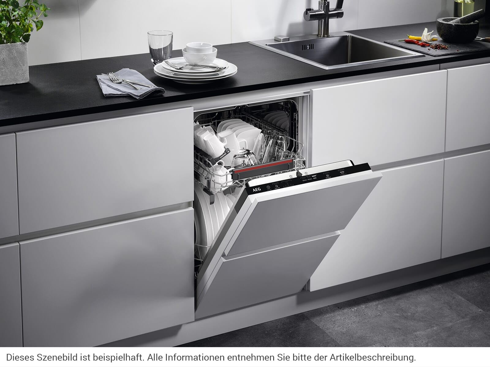 AEG FSE32407Z Vollintegrierbarer Einbaugeschirrspüler