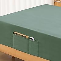 Vista 11 de Sábana bajera ajustable individual solamente – Microfibra premium 1800 súper suave y acogedora, resistente a arrugas, decoloración y encogimiento