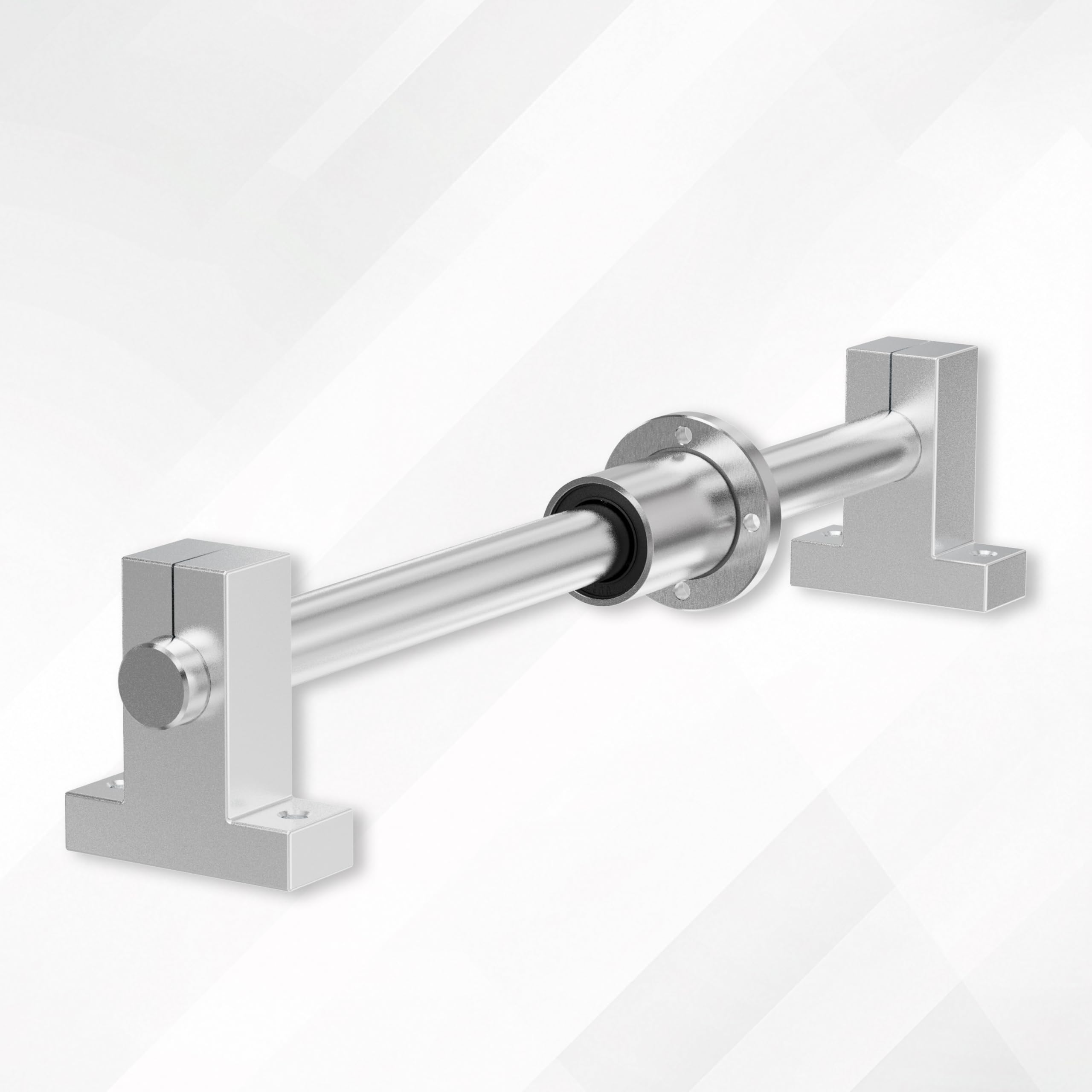 LMF20UU Lot de 4 roulements à billes linéaires à bride ronde, 20 mm x 32 mm x 42 mm de long avec roulement à billes à mouvement linéaire à double joint pour imprimantes 3D, bague coulissante