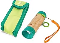 Vista 1 de Hape Linterna de mano con funda, hecha de bambú, diversión de la naturaleza, juguetes al aire libre