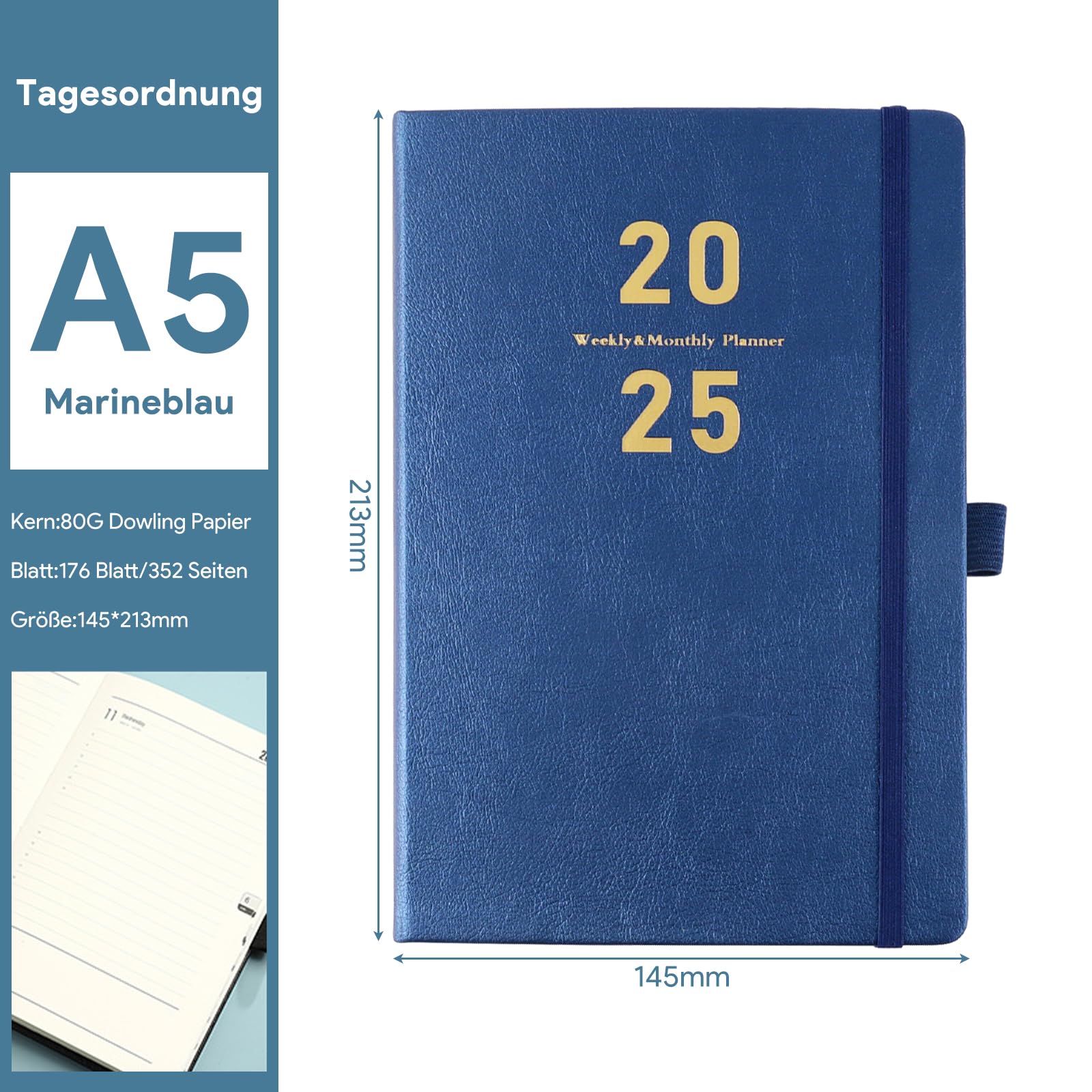 Poetry In Bloom - Midi, Week-to-View, Horizontal - 2023 Diary - Foto 10