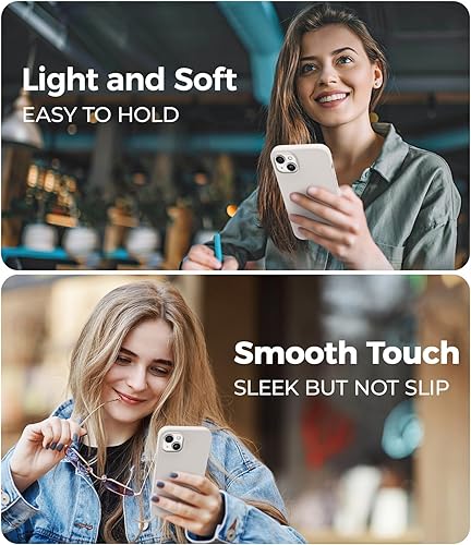 Miniatura 2 de AOTESIER Funda para iPhone 14 Plus, protección militar a prueba de golpes, funda de silicona líquida con forro de microfibra suave antiarañazos,