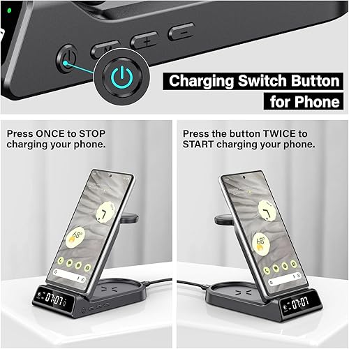 Miniatura 3 de Estación de carga inalámbrica para Google Pixel Watch 1 (no para Google Pixel Watch 2), SwanScout 702G, cargador inalámbrico fodable para Google