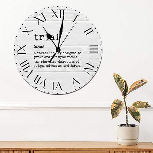 Miniatura 56 de Reloj de PVC con definición psicológica, reloj de pared grande con números romanos inspiración, refranes de inspiración de 12 pulgadas, significado