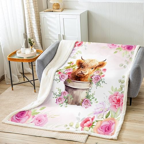 Miniatura 15 de Manfei Manta de atrapasueños, manta de cama con alas rosadas, flores y mariposas para niños, niñas, adultos, manta de cielo estrellado arcoíris