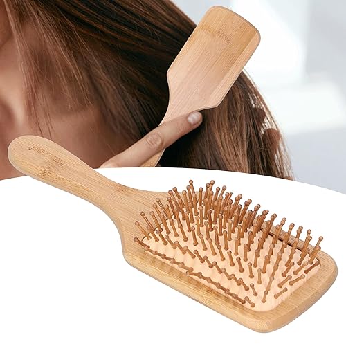 Miniatura 4 de Cepillo de pelo de bambú, protector para el cabello, desenredante, alisado, para todo tipo de cabello, unisex, familia
