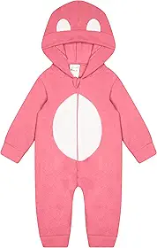 Fantoni Macacão de Soft para Bebê Menina Pijama com Capuz Inverno Tamanhos P ao 3