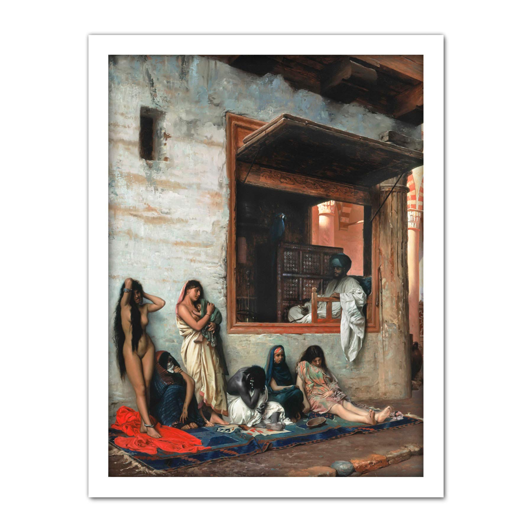 Gerome Slave Market Women Painting Large Framed Art Print Poster Wall Decor 18x24 in