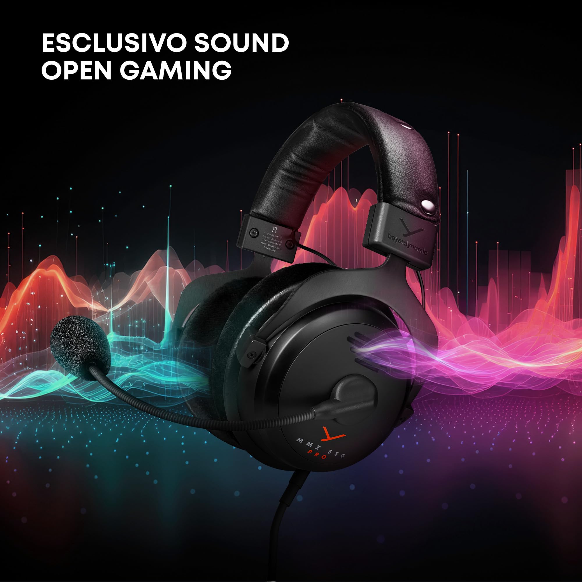 beyerdynamic MMX 330 PRO Cuffie da gaming aperte con driver STELLAR.45 e microfono a condensatore, cablate prodotte in Germania