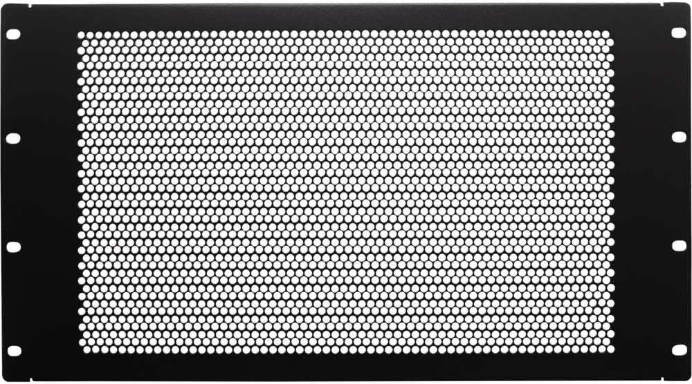 Navepoint 6U Blank Rack Mount Panel Spacer with Venting for 19-Inch Server Network Rack Enclosure Or Cabinet Black