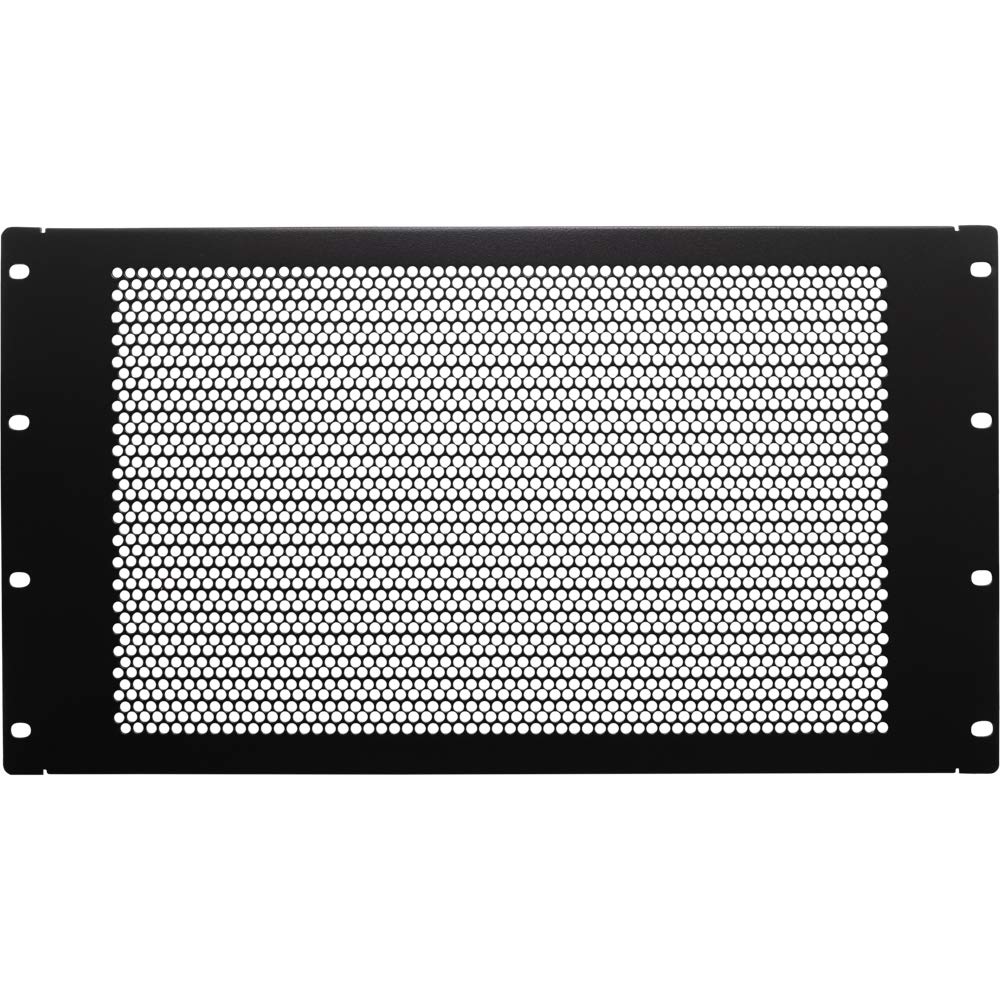 Navepoint 6U Blank Rack Mount Panel Spacer with Venting for 19-Inch Server Network Rack Enclosure Or Cabinet Black