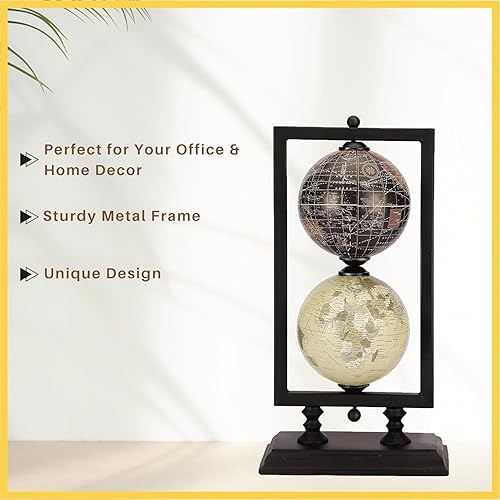 Miniatura 5 de Rely+ Juego de 2 soportes de metal resistentes de 4 pulgadas (no de plástico). Globos de escritorio giratorios para escritorio geográficos,