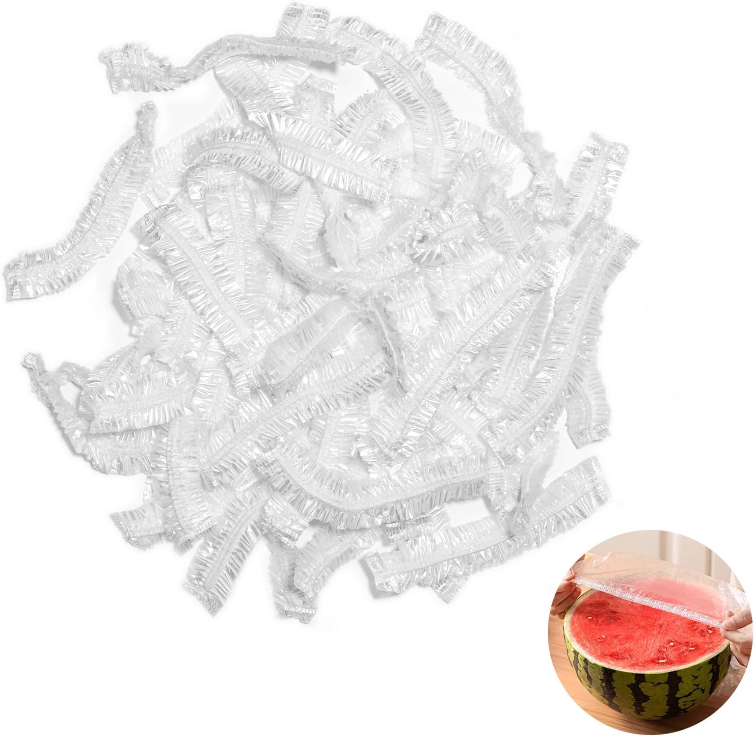 100 Pcs Shrinkable Food Covers, Fresh Keeping Bags, Elastic Plastic Food Storage Covers Cling Film Bag, Elastic Bowl Lids Kitchen Supplies for Fruit Vegetable Meat Food Preservation (100PCS)