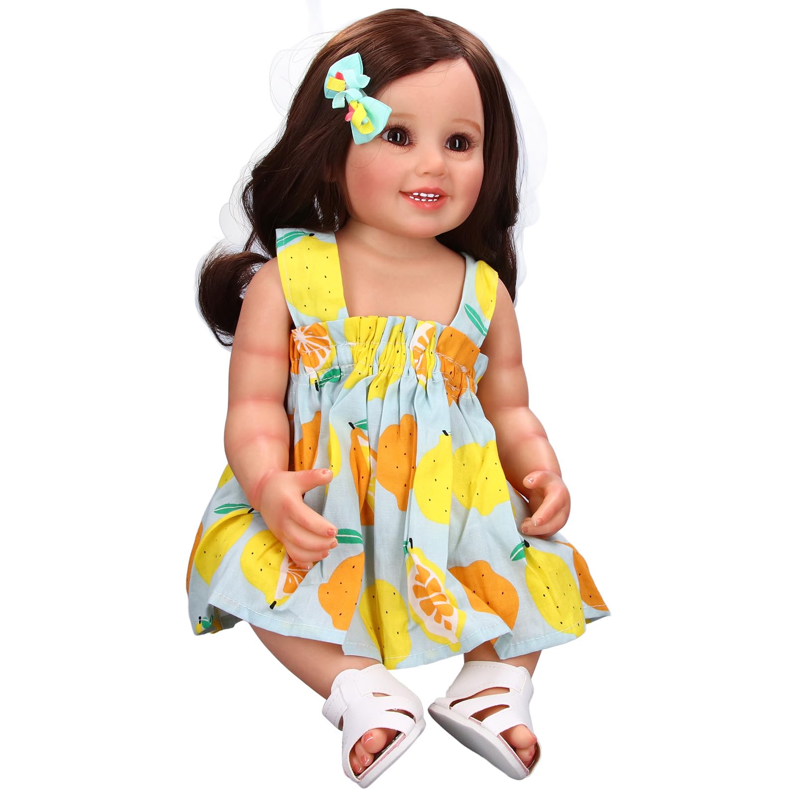 Generic Doll 21,7" Realistyczne, Realistyczne Winylowe Lalki dla Dzieci Prezent dla Dzieci z Akcesoriami