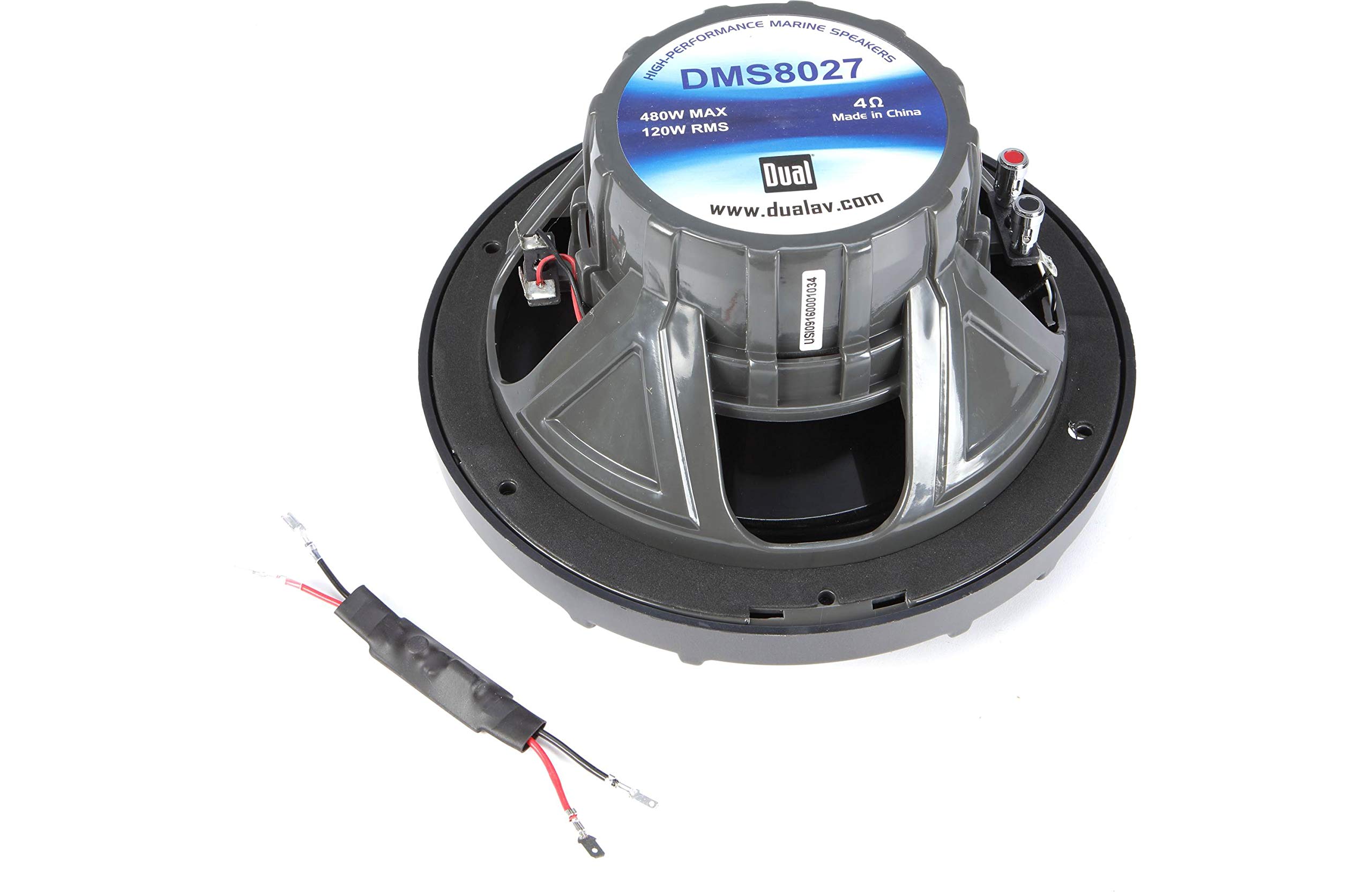 Dual Electronics DMS8027 - Altavoces marinos de 2 vías de 8 pulgadas con iluminación LED azul illumiNITE