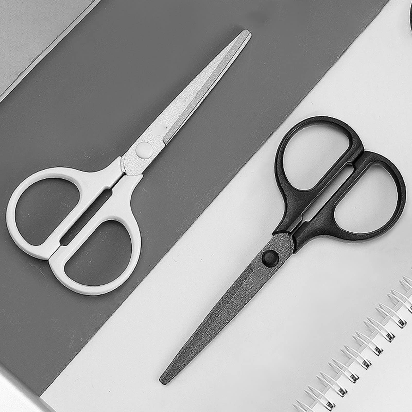 Küchenschere, antihaftbeschichtete Schere, Bastelschere, ergonomische Papierschneideschere, Verpackungsschere, Bürohandwerk (weiß)