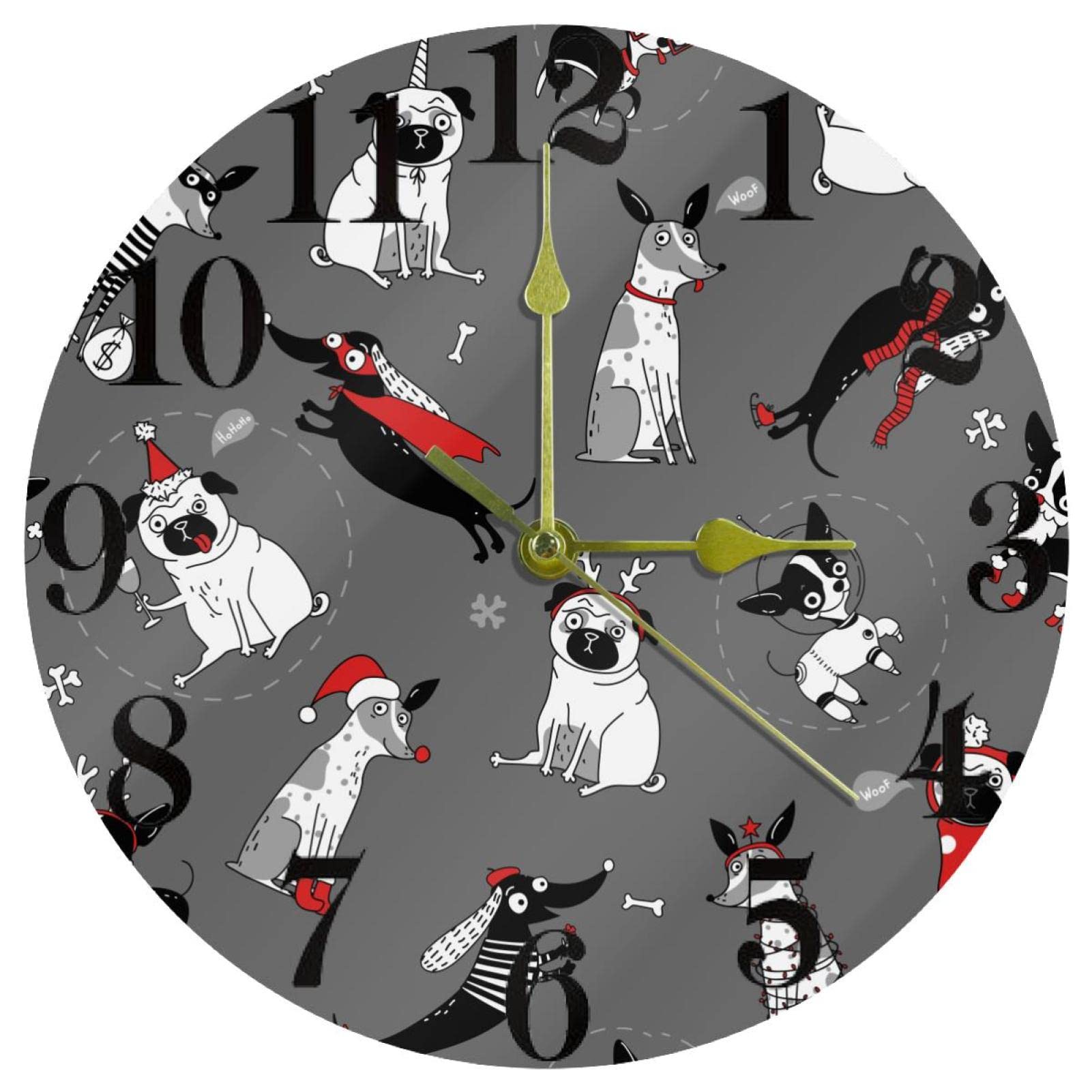 Horloge murale à quartz silencieuse pour retrouver le sommeil sans bruit