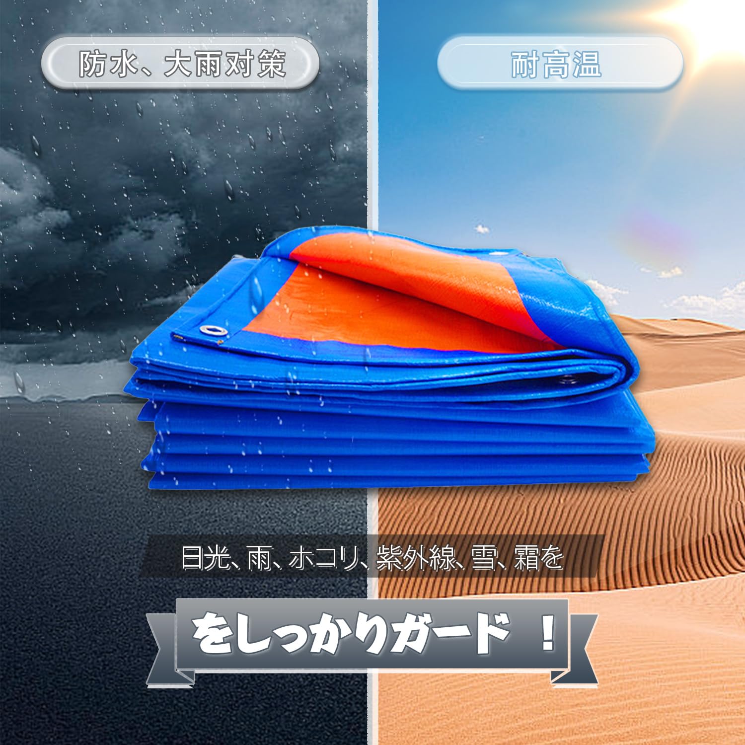 Amazon.co.jp: AOVOCO ブルーシート 防水シート 厚手0.3mm 屋外 大判 