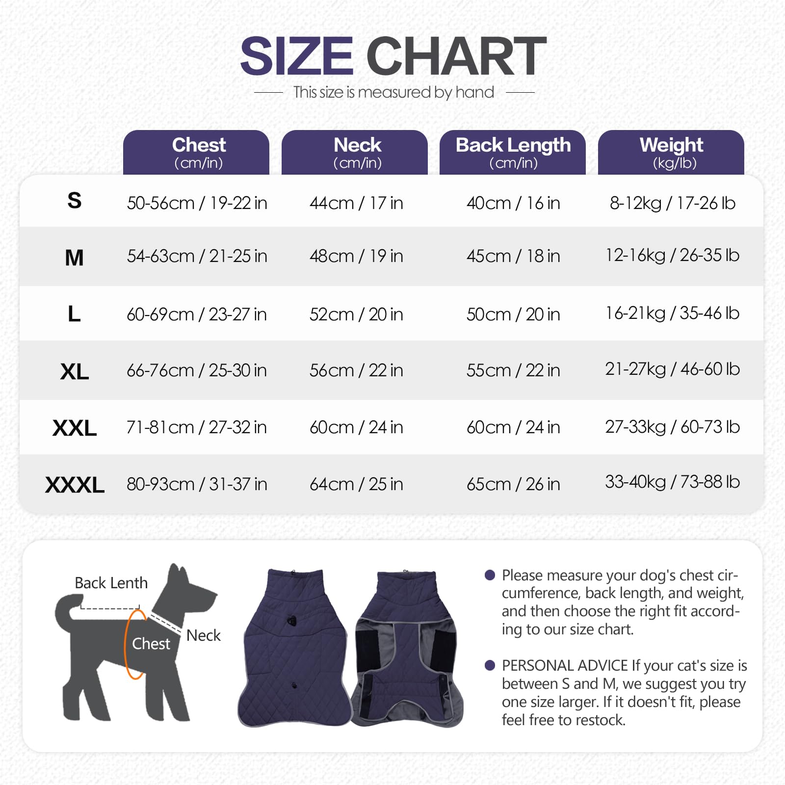 Veste et Manteau d'hiver pour Chien Imperméable avec Boucle de Traction et Bandes Réfléchissantes - Doublure Polaire Super Chaude Idéale pour la Randonnée et l'extérieur (Bleu foncé, L)