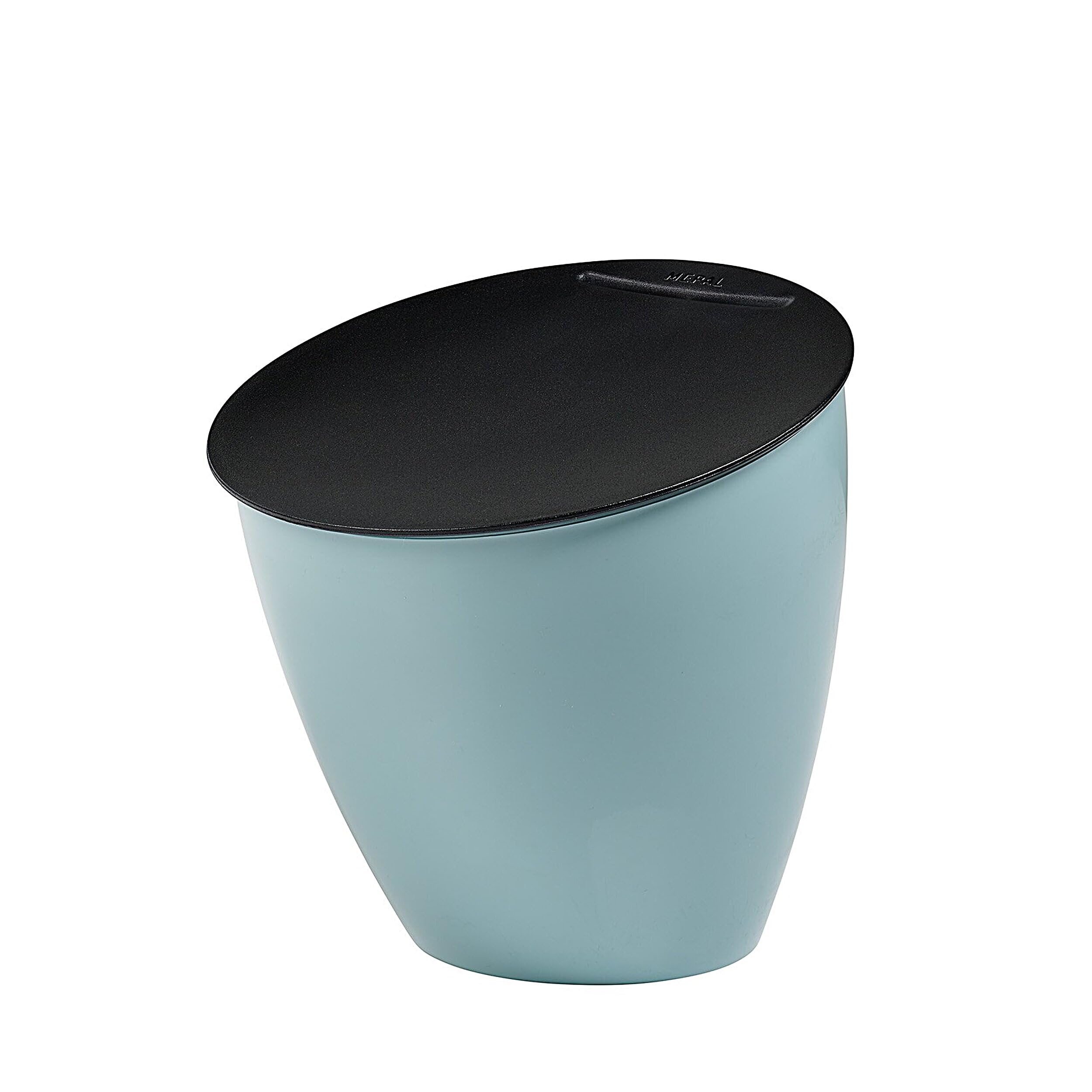 Mepal Calypso Nordic Green Çöp Kutusu, 2200 Ml, Mutfak Atıkları İçin İdeal, Katlanabilir Kapak, Az Yer Kaplar, Bulaşık Makinesinde Yıkanabilir, Pp/Abs, Yeşil, 17,5 X 18,4 Cm