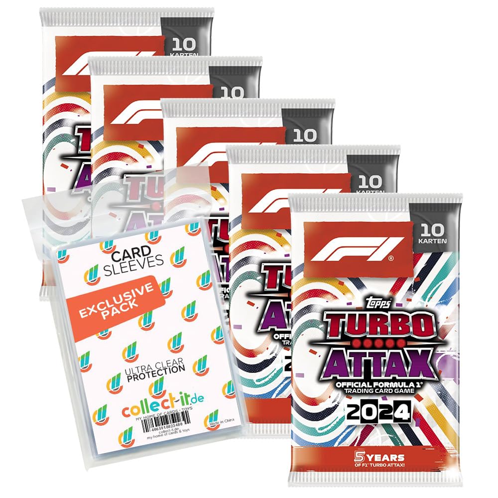 Bundle with Topps Turbo Attax Formula 1 2024-5 Booster + Exclusive Collect-it Cases
