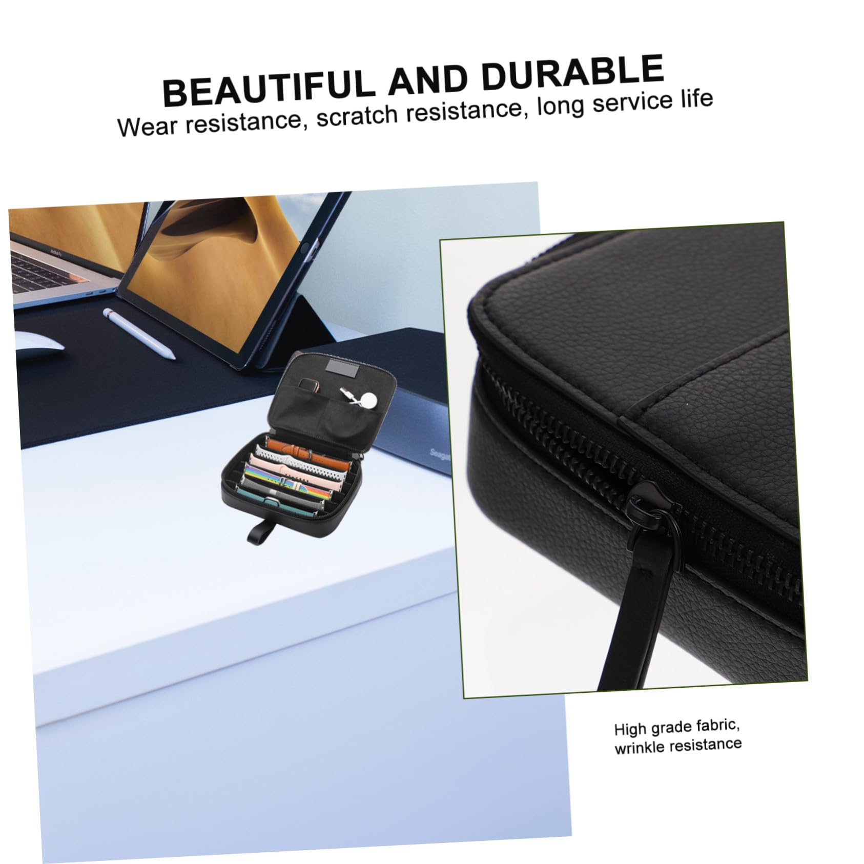 Bolsa de Almacenamiento para Correas de Reloj Material de Superfibra Resistente y Fácil de Transportar, Adecuado para Camping y Salidas