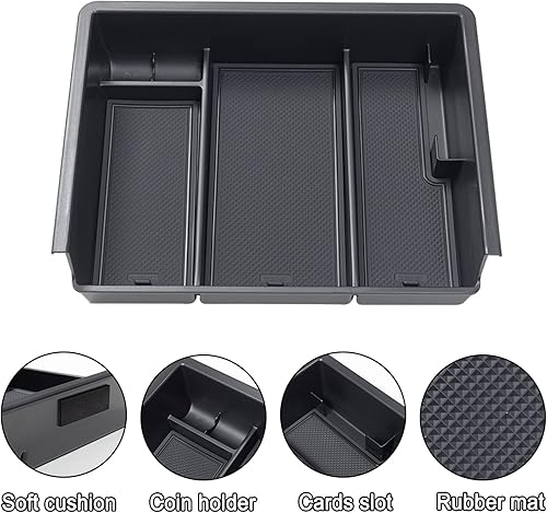 Miniatura 4 de JKCOVER Organizador de consola central compatible con Chevy SilveradoGMC Sierra 2014 2015 2016 2017 2018 150025003500HD Accesorios Bandeja de