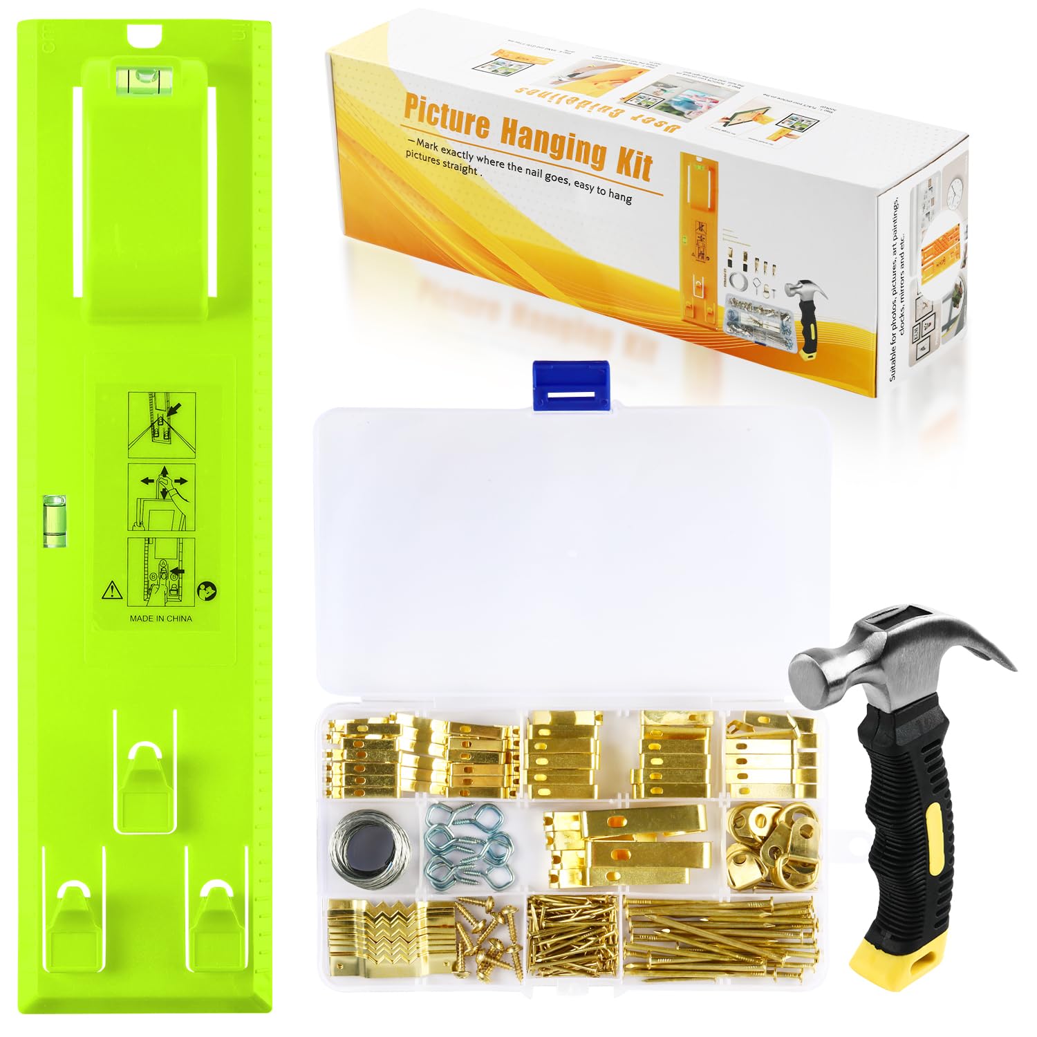 Stalishare Picture Hanging Kit, Easy-to-Use Picture Hanging Tool with ...
